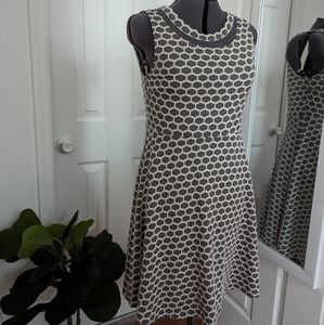 White and Grey Hexagon Dress - Size Large